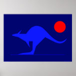 Blue Kangaroo Posters