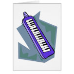 Blue Keytar portable 80s keyboard piano graphic Cards