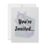 Blue Keytar portable 80s keyboard piano graphic Custom Invites