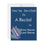 Blue Keytar portable 80s keyboard piano graphic Custom Announcements