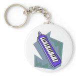 Blue Keytar portable 80s keyboard piano graphic keychains