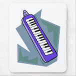 Blue Keytar portable 80s keyboard piano graphic mousepads