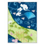Blue Kimono Greeting Cards