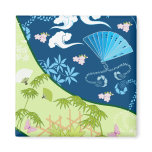 Blue Kimono Refrigerator Magnet