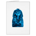 Blue King Tut Greeting Cards