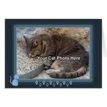 Blue Kitty Frame Greeting Card