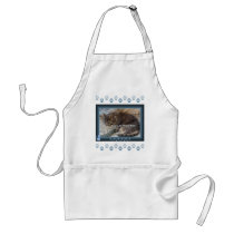 Blue Kitty Frame Photo Apron