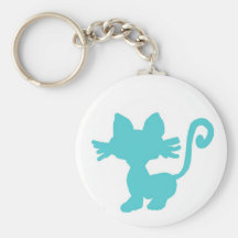 Blue Kitty Keychain