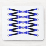 Blue Laced Ribbon Corset Mouse Pads