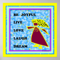 Blue Lady Be Joyful: Live Love Laugh Dream