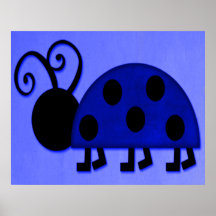 Blue Lady Bug Posters
