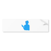 Blue lady bumper sticker