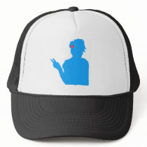 Blue lady hat