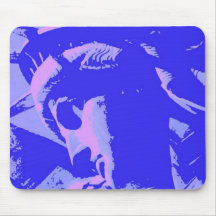 Blue Lady Liberty Mousepads
