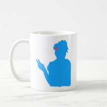 Blue lady mug