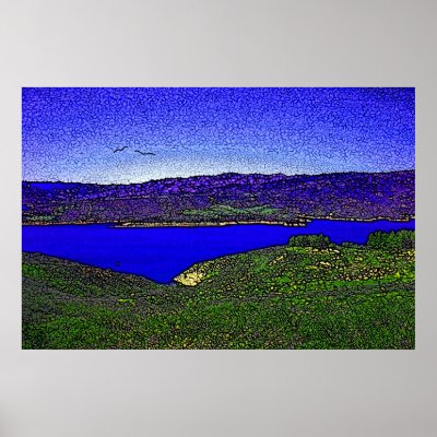 Blue Lagoon Poster by Calicoast