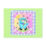 Blue Lamb Greeting Cards Postcard