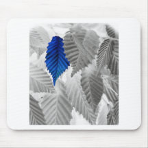 blue leafy mousepads
