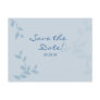 Blue Leaves Save the Date Postcard