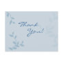 Blue Leaves Thank You Postcard