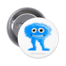 Blue Leggy Critter Pinback Button