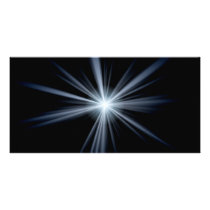Blue Lens Flare Burst Personalised Photo Card