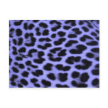 Blue Leopard print background postcards