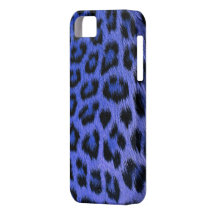Blue Leopard Print iPhone 5 Case (high res.)