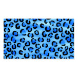 Blue Leopard Print Pattern. Business Card Templates