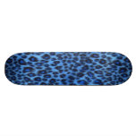 Blue Leopard Print Skateboard