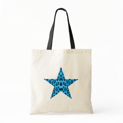 Blue Leopard Star Bag by JuJusGardens
