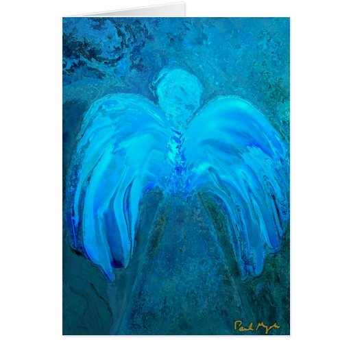 Blue Light Angel Greeting Card Zazzle