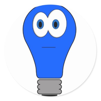 Blue Light Special Round Stickers by hmaprk