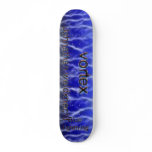 Blue lightning deck skateboard