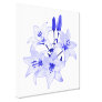 Blue Lilies Stretched Canvas Print