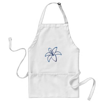 Blue Lily Apron by fantasian_angel