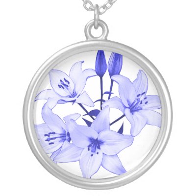 Blue Lily Necklaces by blueandwhitechina