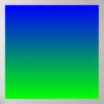 Blue Lime Gradient Print