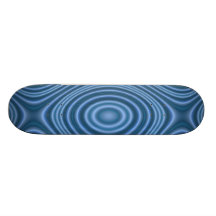 Blue line pattern skate board