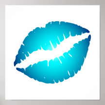 Blue Lips Posters
