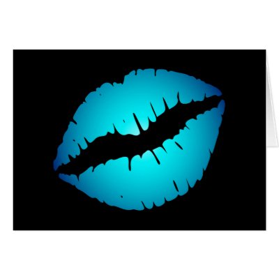 Blue Lipstick Card by annaleeblysse