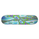 Blue Liquid Abstract Art Skateboard