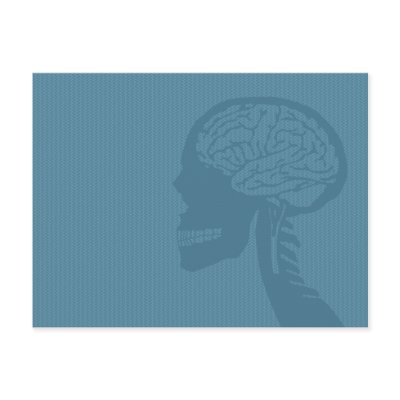 blue logicskull postcards by asyrum