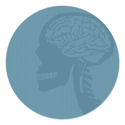 blue logicskull sticker by asyrum