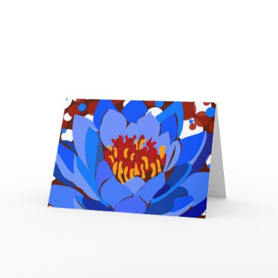 Blue Lotus Card by aradovan