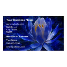 Blue Lotus Flower Business Card Templates