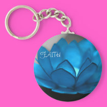 Blue Lotus Flower keychains