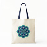 Blue Lotus Mandala Tote Bag