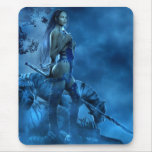 Blue Lotus Mouse Pads