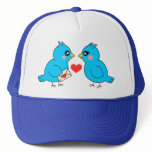 Blue Love Birds Mesh Hat